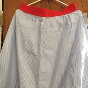 Lularoe Lola skirt- nwt red blue stripe